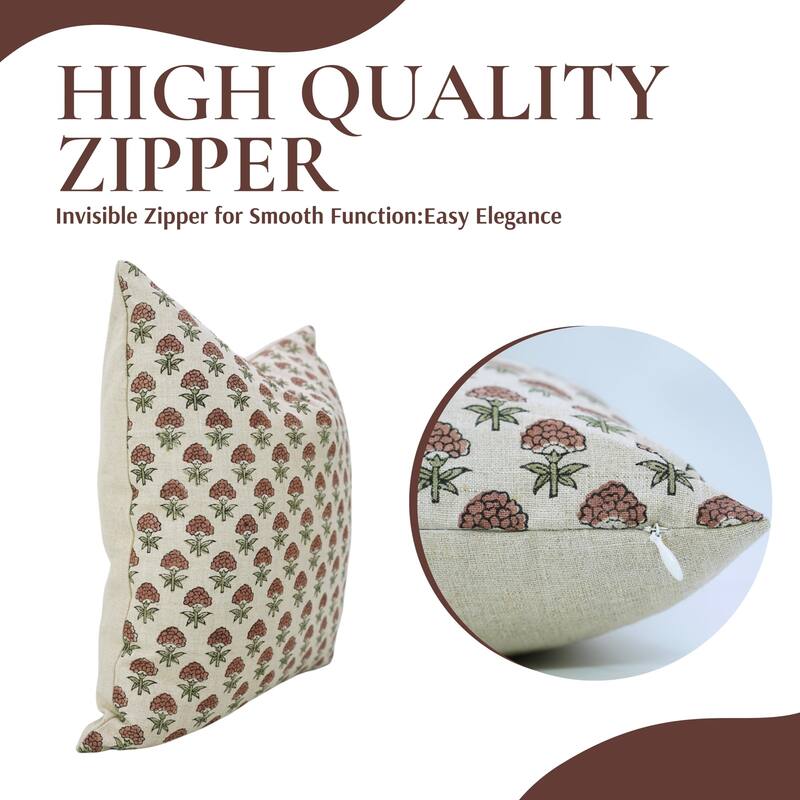 Fabdivine Square Throw Home Decor Pillow Cover 26x26 Inch, Strawberry