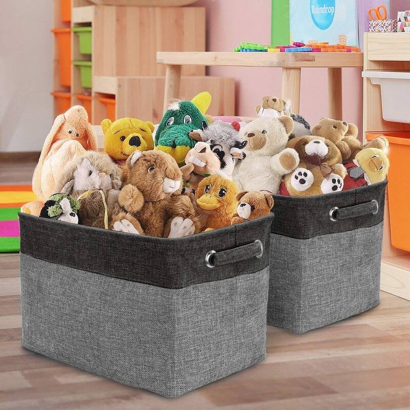 Twill Storage Basket Set - 3 Pack, Black