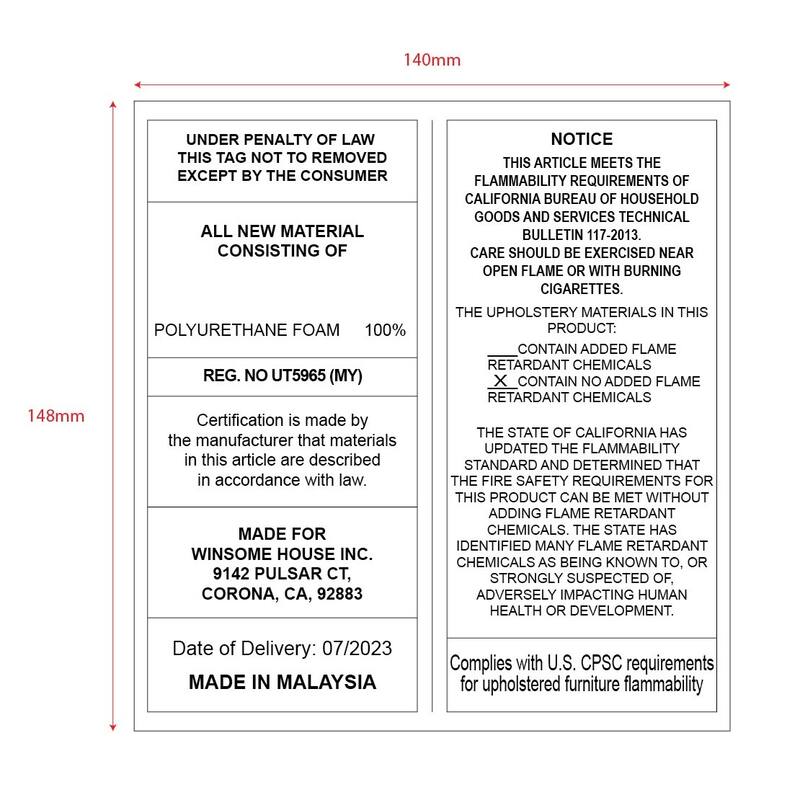 Beige Upholstered Headboard and Wood Frame Set, Queen or King