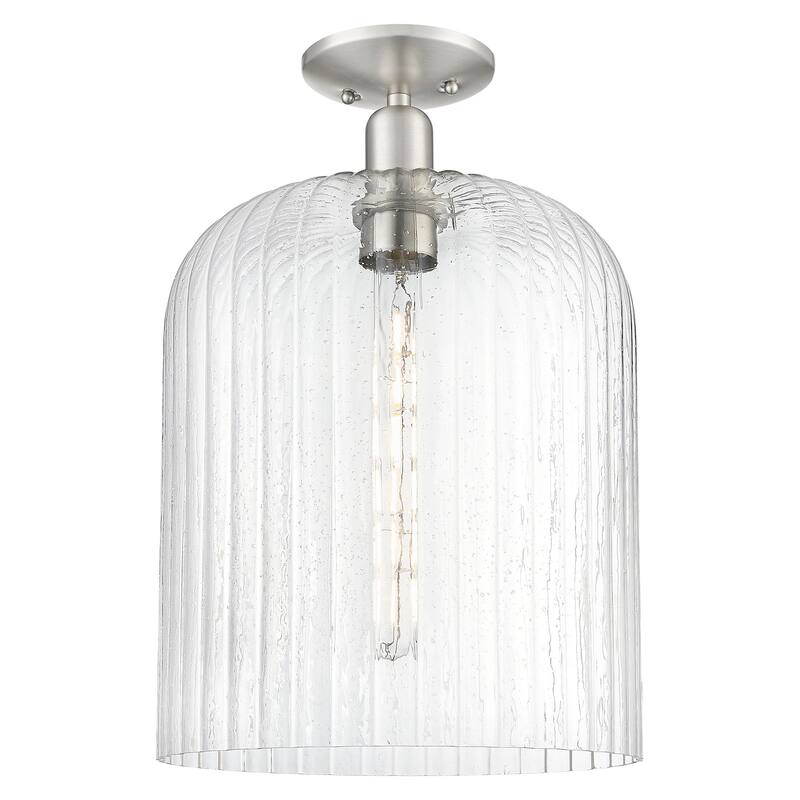 Innovations Lighting 716-1C-G559-12SDY Bridal Veil 12" Wide Semi-Flush - Brushed Satin Nickel