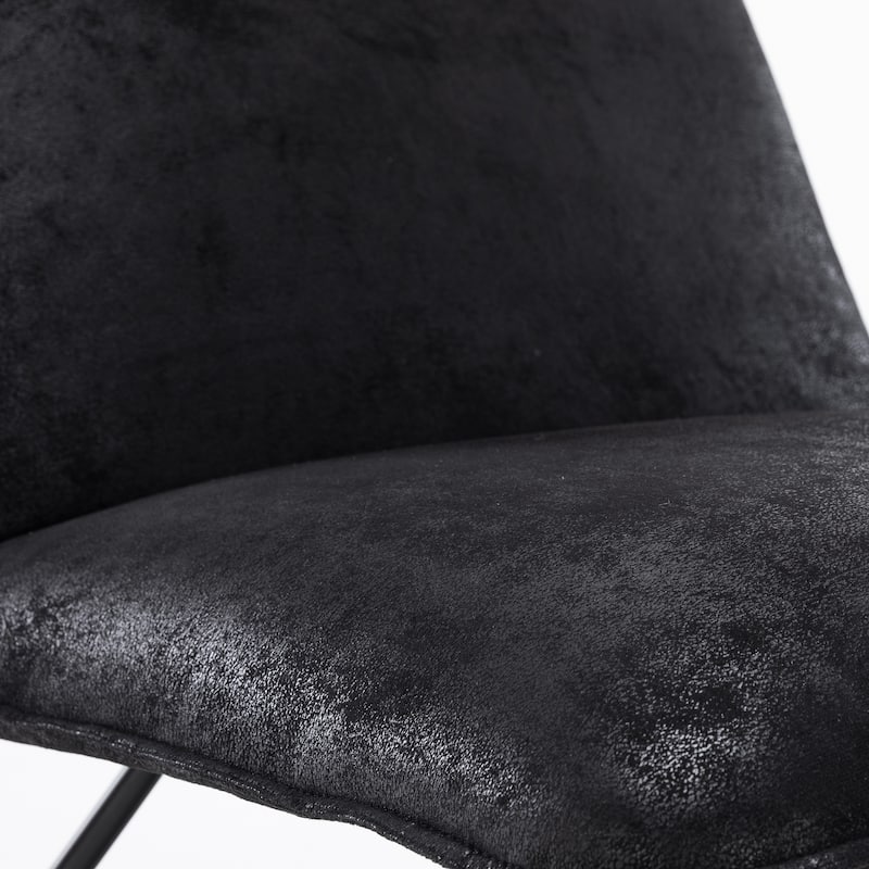 LUE BONA Mid Century Faux Leather Accent Chair With Adjustable Backrest - 31.5'' H X 22.2'' W X 23.6'' D