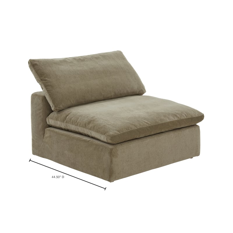 Aurelle Home Corbin Modern Modular Sectional Piece - Slipper Chair