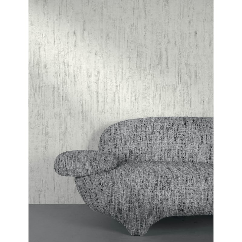 Chesapeake Ramona White Distressed Texture Wallpaper