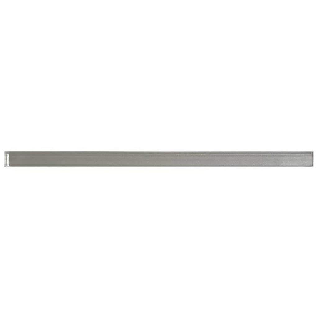 Apollo tile 0.5" x 12" Glacier Glossy Light Gray Glass Tile (0.5 sq ft/case) - 10 Pack