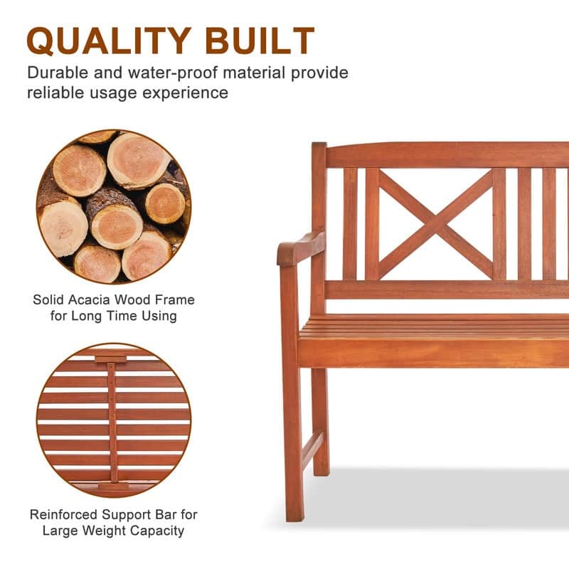 47 in Acacia Wood Bench - N/A