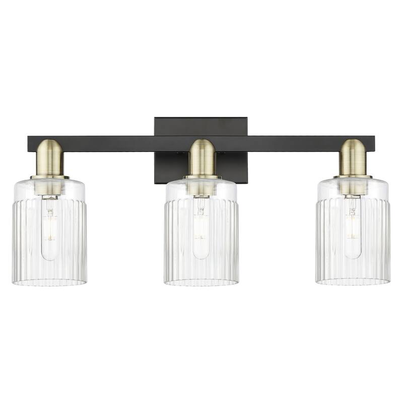 Innovations Lighting 716-3W-11-24 Hadley Vanity Hadley 3 Light 24" - Black Antique Brass / Clear