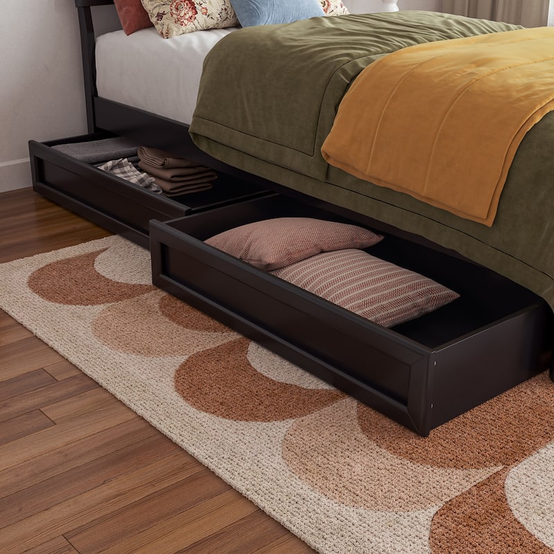 Norla Wood Platform Bed with Storage Drawers