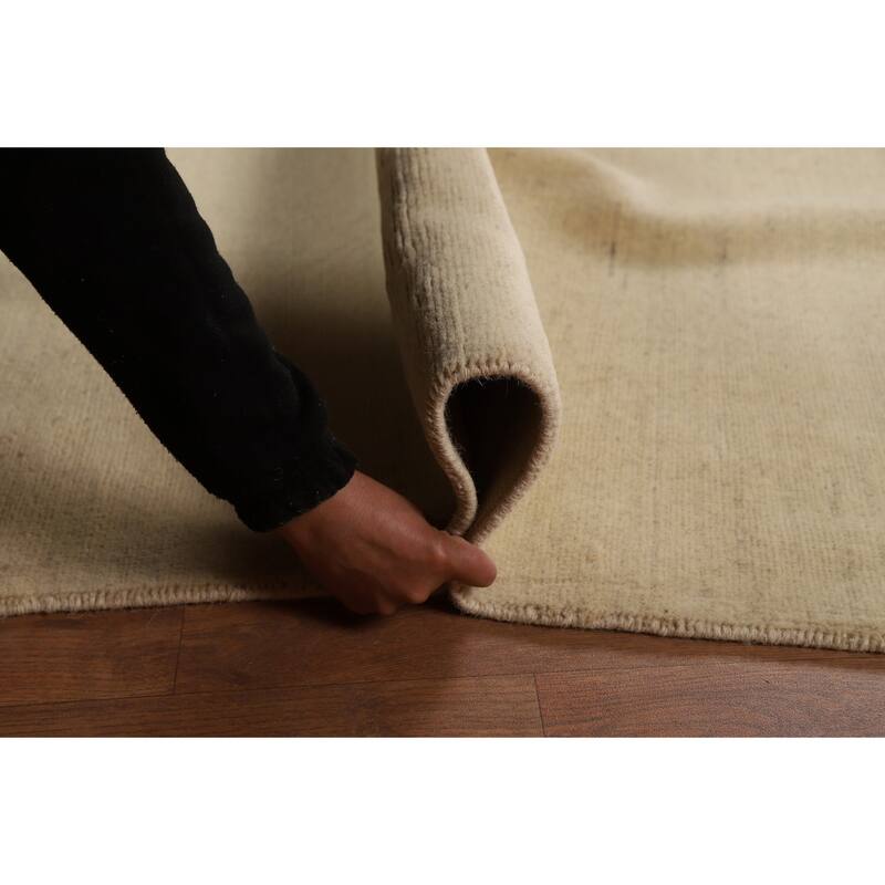 Contemporary Gabbeh Oriental Area Rug Hand-Knotted Wool Carpet - 6'5"x 9'7"