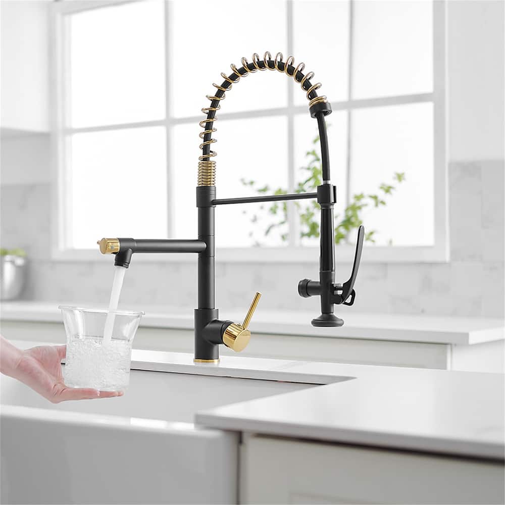 Commercial Kitchen Sink Faucet With Pull Down Sprayer Modern Single Hole Kitchen Faucets Single Handle Spring Taps