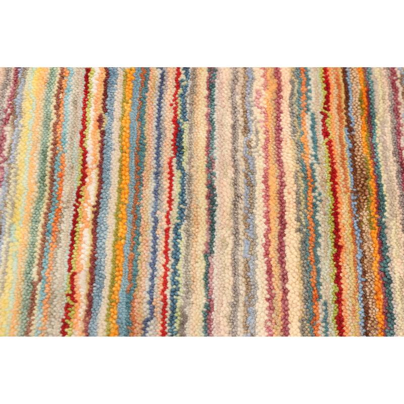 ECARPETGALLERY Hand Loomed Kashkuli Gabbeh Beige Wool Rug - 3'11 x 5'11