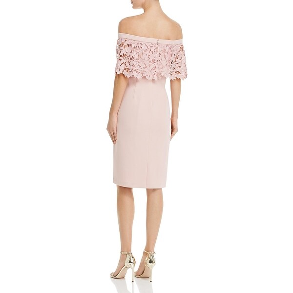 eliza j blush lace dress