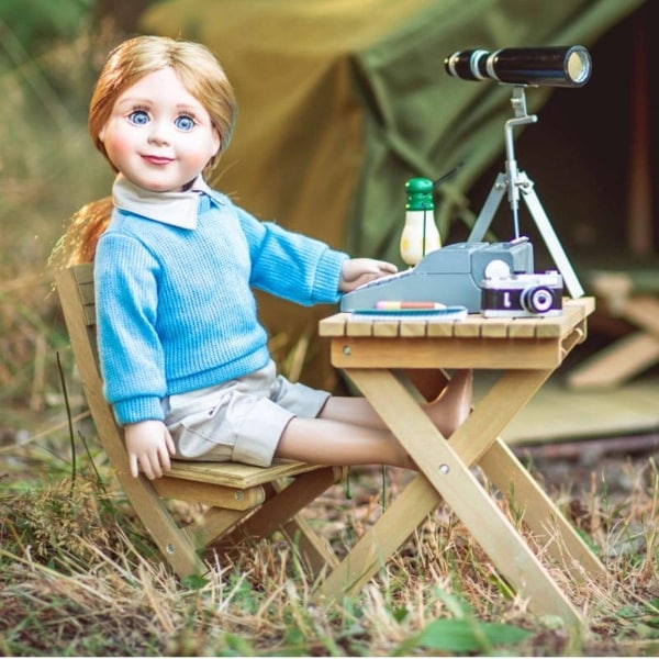 american girl doll chair that attaches to table