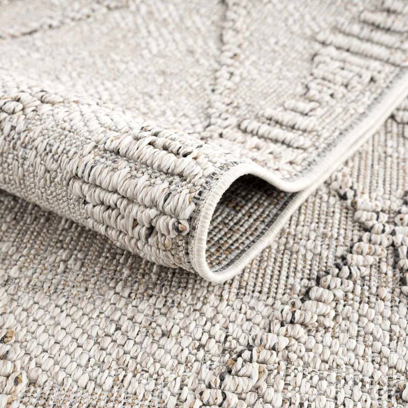Hauteloom Butch Living Room, Bedroom Patio Outdoor Area Rug - Farmhouse - Taupe,Beige - 2' x 3'
