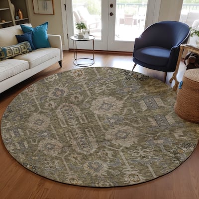 Machine Washable Indoor/ Outdoor Chantille Boho Rug