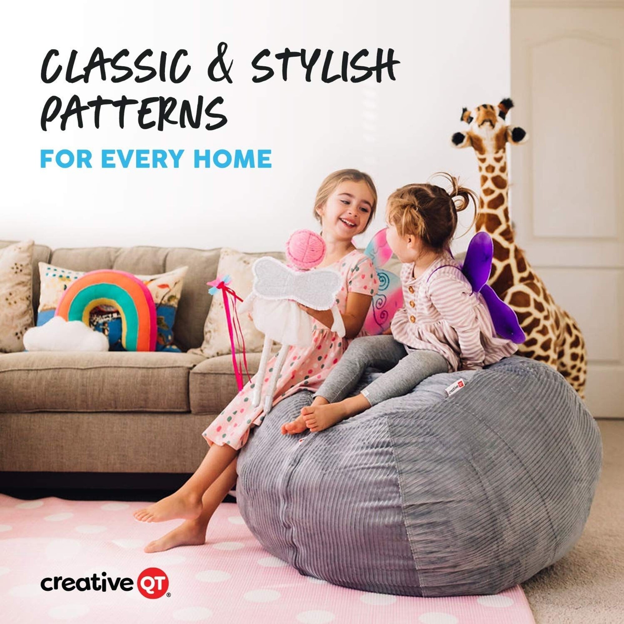 Creative QT Stuff 'n Sit XL 38'' Bean Bag Storage for Stuffed Toys