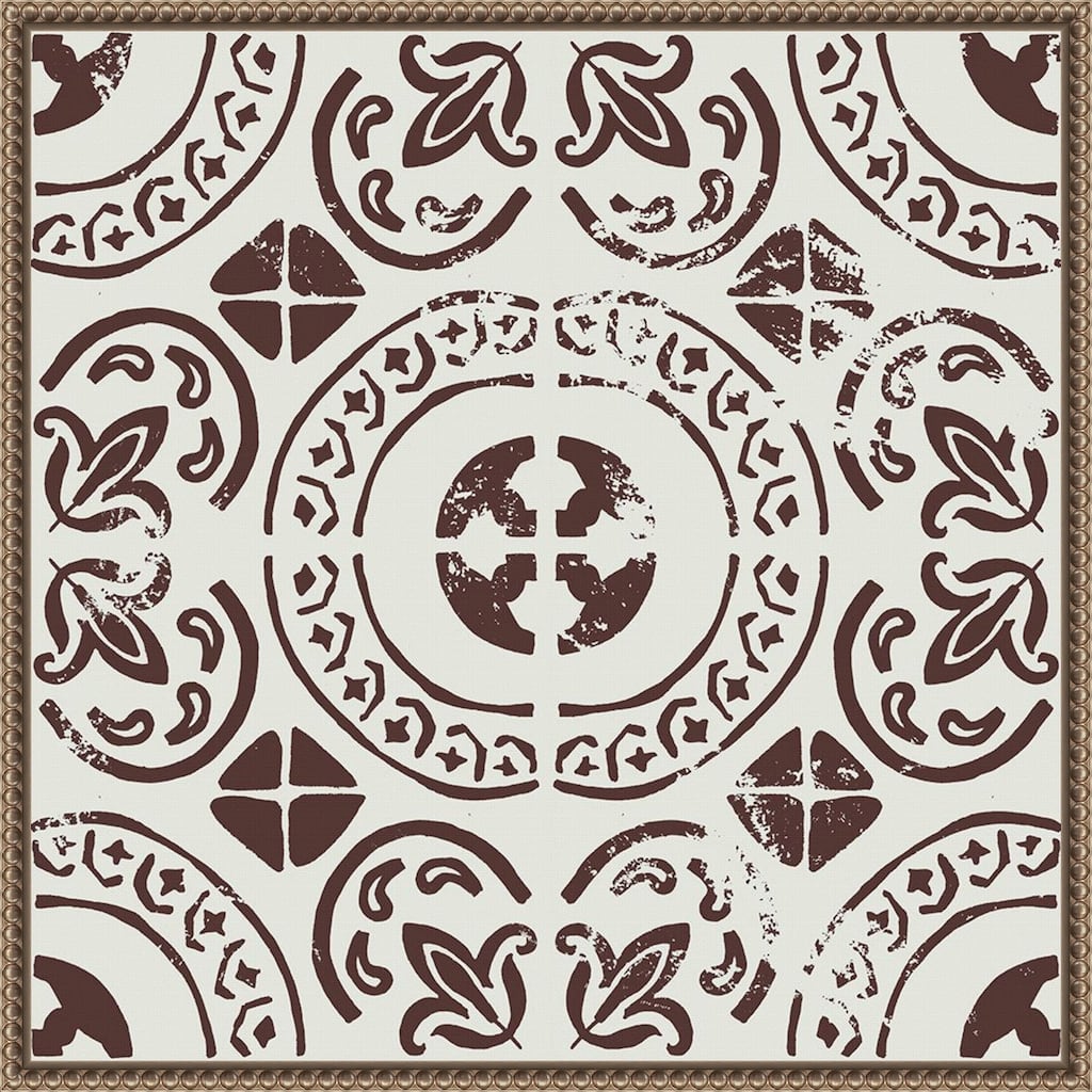 Custom Ceramic Tile No. 4 by Melissa Wang (22 x 22 in.), Framed Canvas Wall Art Print