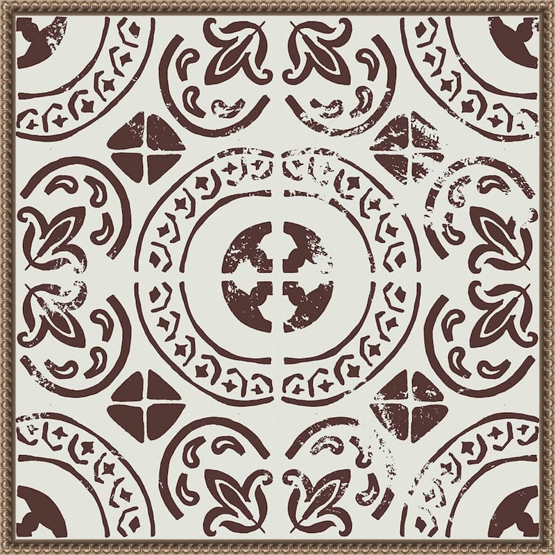 Custom Ceramic Tile No. 4 by Melissa Wang (22 x 22 in.), Framed Canvas Wall Art Print