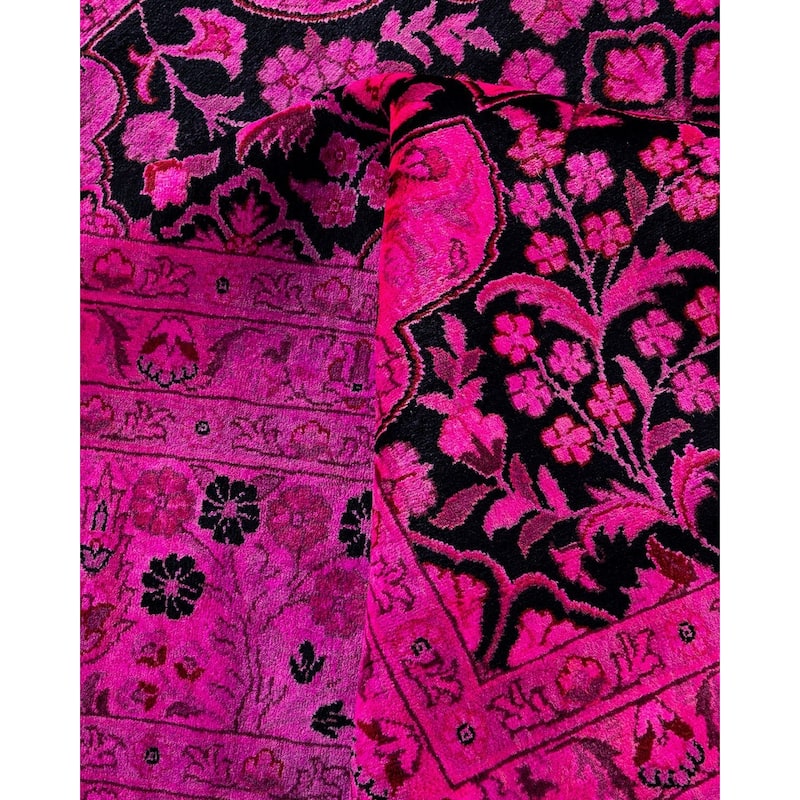 Overdyed, One-of-a-Kind Hand-Knotted Area Rug - Pink - 8' 2" x 10' 1"