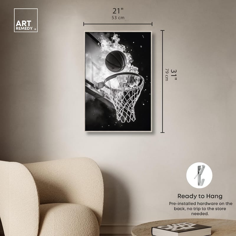 Scorch Some Hoops Canvas by Art Remedy