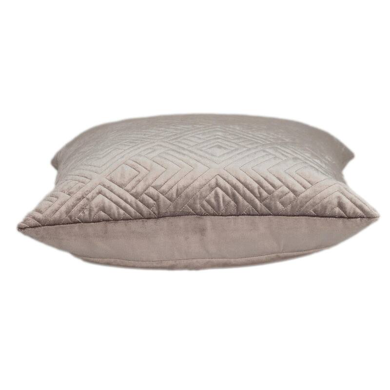 20" Beige Cotton Transitional Throw Pillow