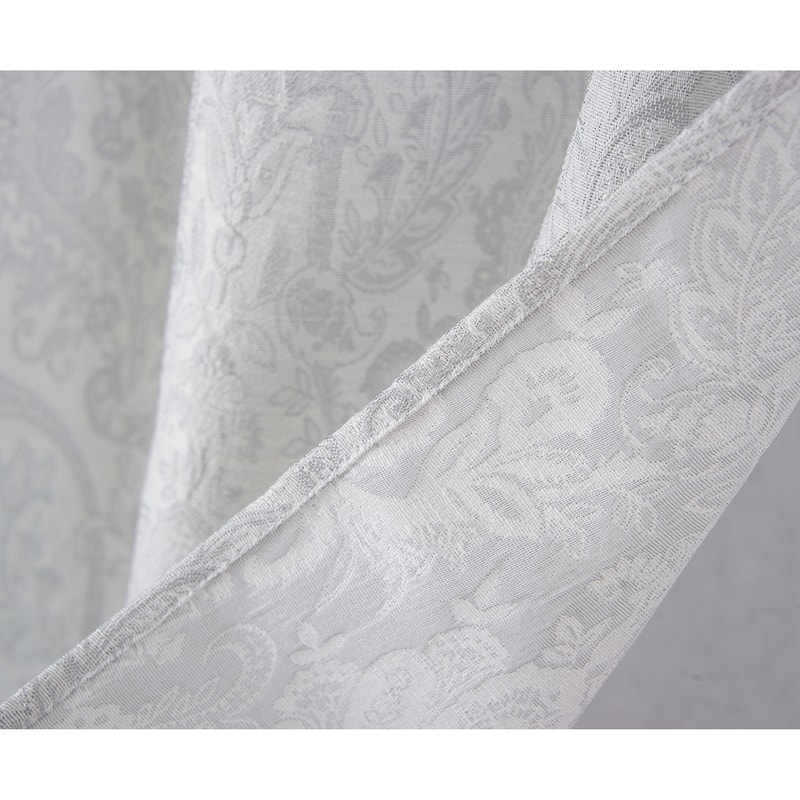Bridgeport Jacquard Window Curtain Panel 90" - Machine Wash