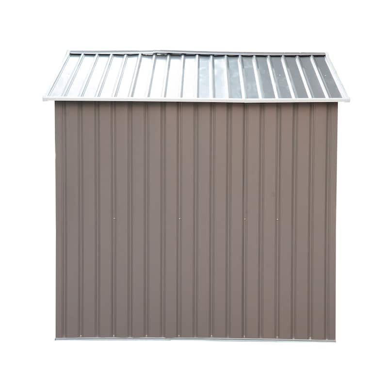Outsunny 9'x6' Metal Outdoor Backyard Garden Utility Storage Tool Shed with Large Design & Weather-Resistance, Grey