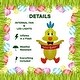preview thumbnail 2 of 7, Fraser Hill Farm 5-Ft. Tall Chick Holding a Happy Easter Banner, Outdoor/Indoor Blow Up Spring Inflatable with Lights - 5 ft.