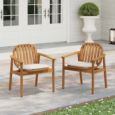 Christopher Knight Home- Marwood Acacia Wood Outdoor Dining Chair (Set of 2)