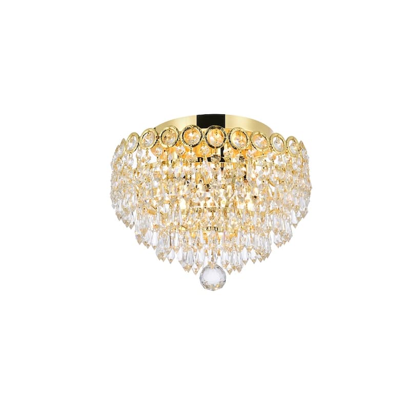 Fleur Illumination 4 light Gold Flush Mount