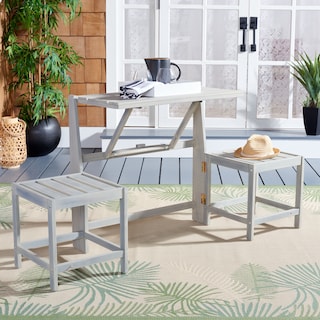 SAFAVIEH Outdoor Living Belamy Transformer Bench. - 63"W x 20"D x 32"H