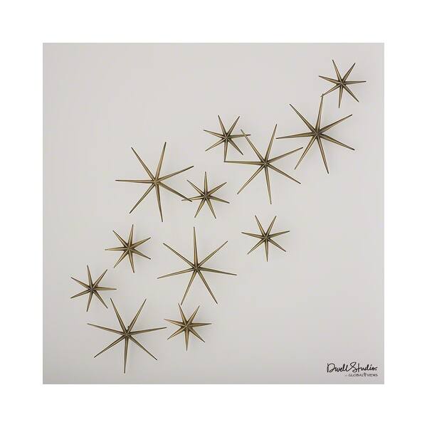 Shop Global Views D9 90040 Set Of 12 Toile Star Wall Decor Brass