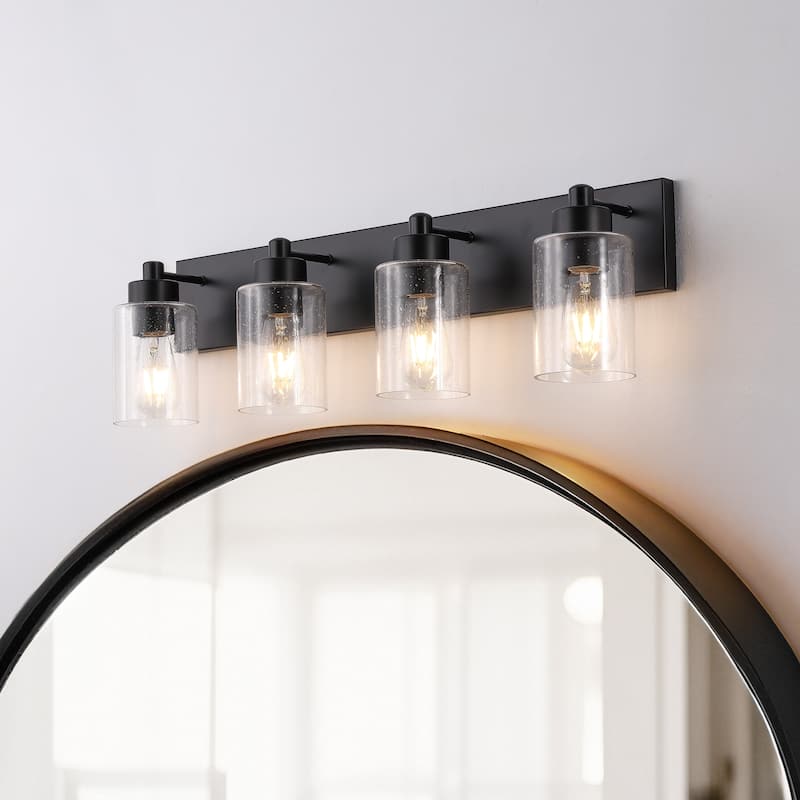 Lydia Seeded Glass/Iron LED Vanity Light, by JONATHAN Y