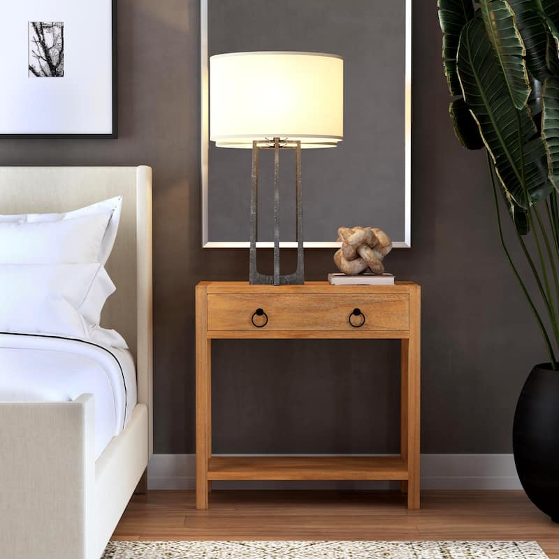 Lark 30" Wood 1-Drawer Nightstand - Natural