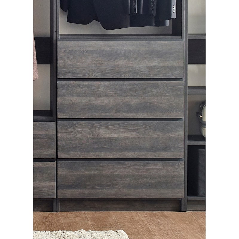Prosper Gray Freestanding Walk in Wood Closet System