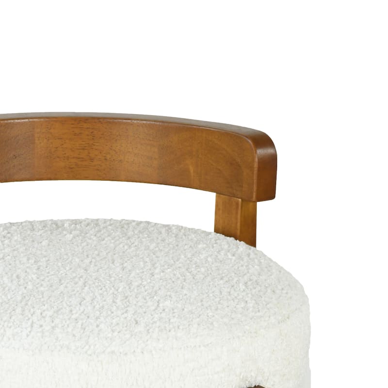 Christopher Knight Home - Elise Modern Low Back Barstool Set with Rounded Seat and Rubberwood Frame