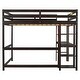 preview thumbnail 35 of 57, Comprehensive Design Full Size Loft Bed with Desk,Shelves and Ladder