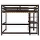 preview thumbnail 30 of 91, Modern Solid Wood Loft Bed with Built-in Desk, Safety Ladder