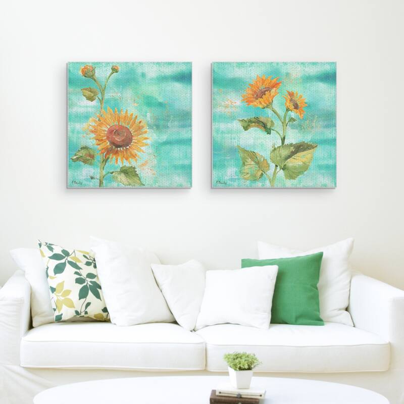 Arianna Sunflowers I, II by Paul Brent Canvas Art Prints
