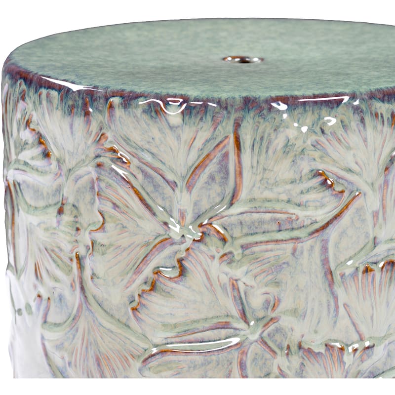 Livabliss Marteen Indoor/ Outdoor Floral Garden Stool