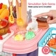 preview thumbnail 3 of 5, Play Kitchen Playset, 2 in 1 Gill and Kitchen Toys for Toddlers Kids