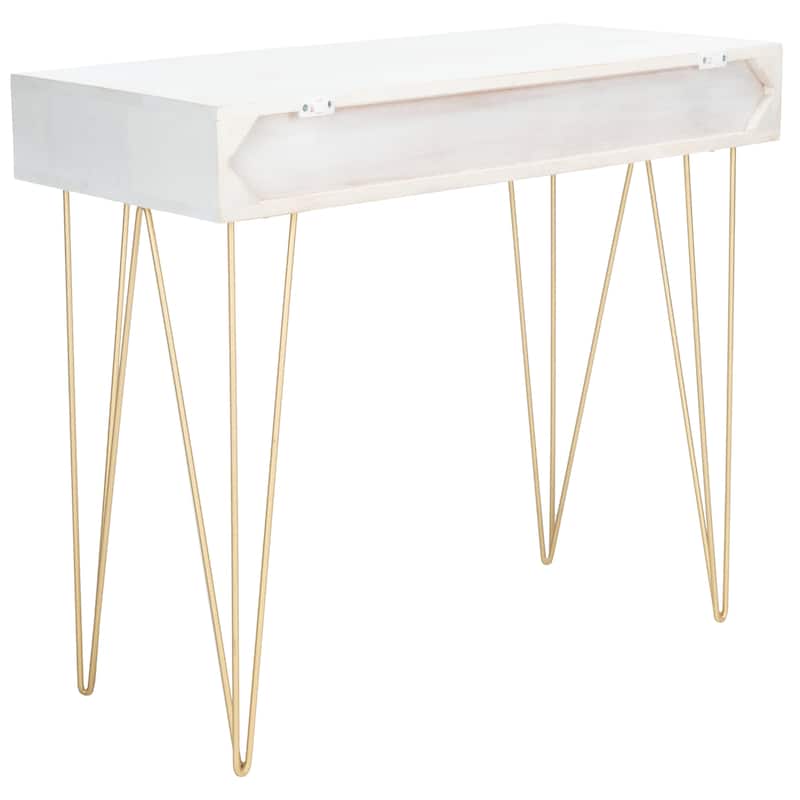 SAFAVIEH Filuta 1-Drawer 1-Shelf Hairpin Leg Desk