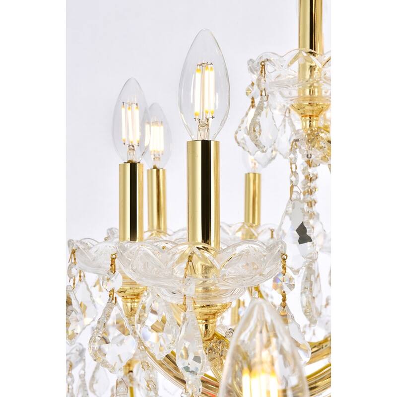 Fleur Illumination Collection Chandelier D:54in H:72in Lt:61 Gold Finish