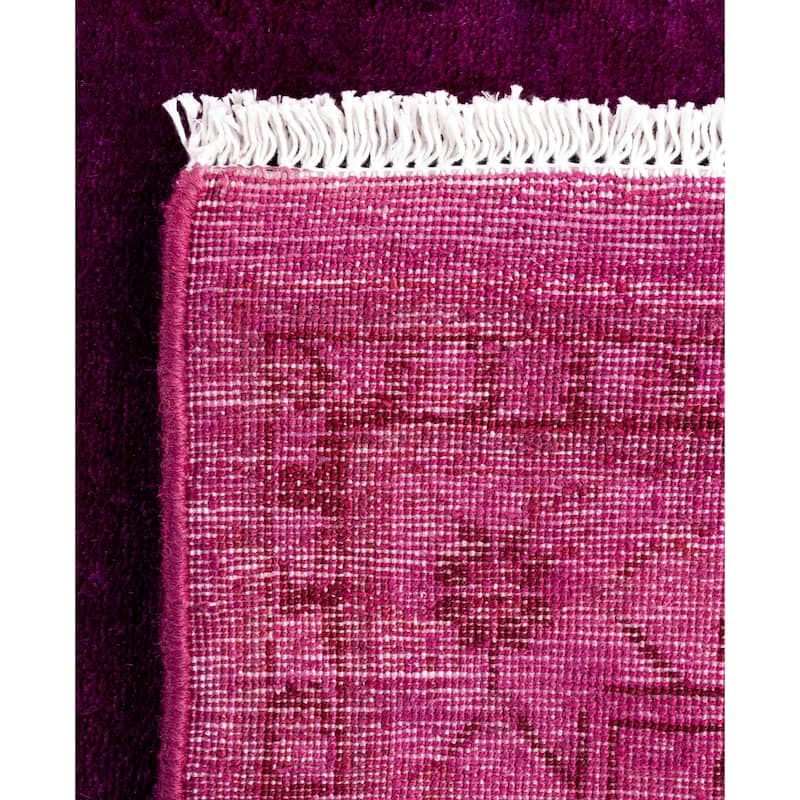 Overdyed One-of-a-Kind Hand-Knotted Area Rug - Purple - 4' 2" x 6' 3"