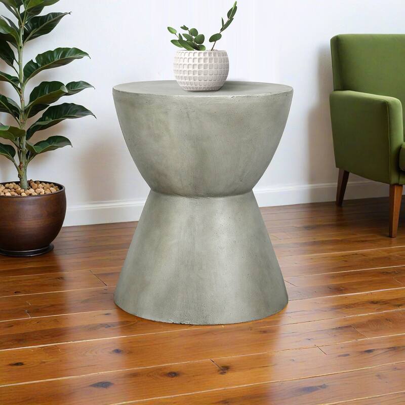 Garden Side Table for Indoor and Outdoor - 18.3" H End Table for Living Room or Bedroom