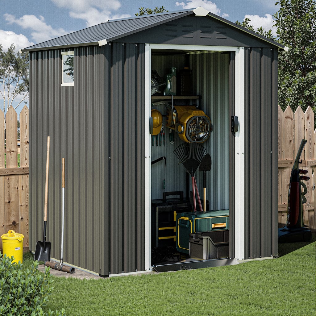 Futzca Outdoor Storage Shed with Ventilation, Multi-Purpose Tool Shed.