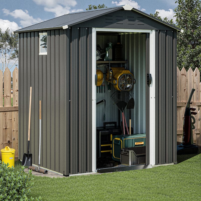 Futzca Outdoor Storage Shed with Ventilation, Multi-Purpose Tool Shed.