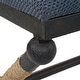 preview thumbnail 8 of 7, Uttermost Firth Rustic Navy Bench - 48"W x 21"H x 16"D