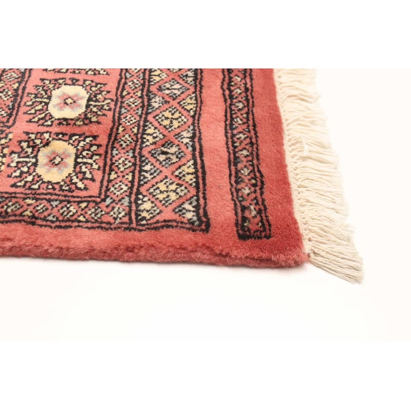 ECARPETGALLERY Hand-knotted Finest Peshawar Bokhara Salmon Wool Rug - 2'8 x 4'0