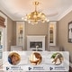 preview thumbnail 18 of 19, 48 Inch Retractable Clear 4-Blade Modern Sputnik Ceiling Fans with Light (excl.bulb) Luxury Chandelier