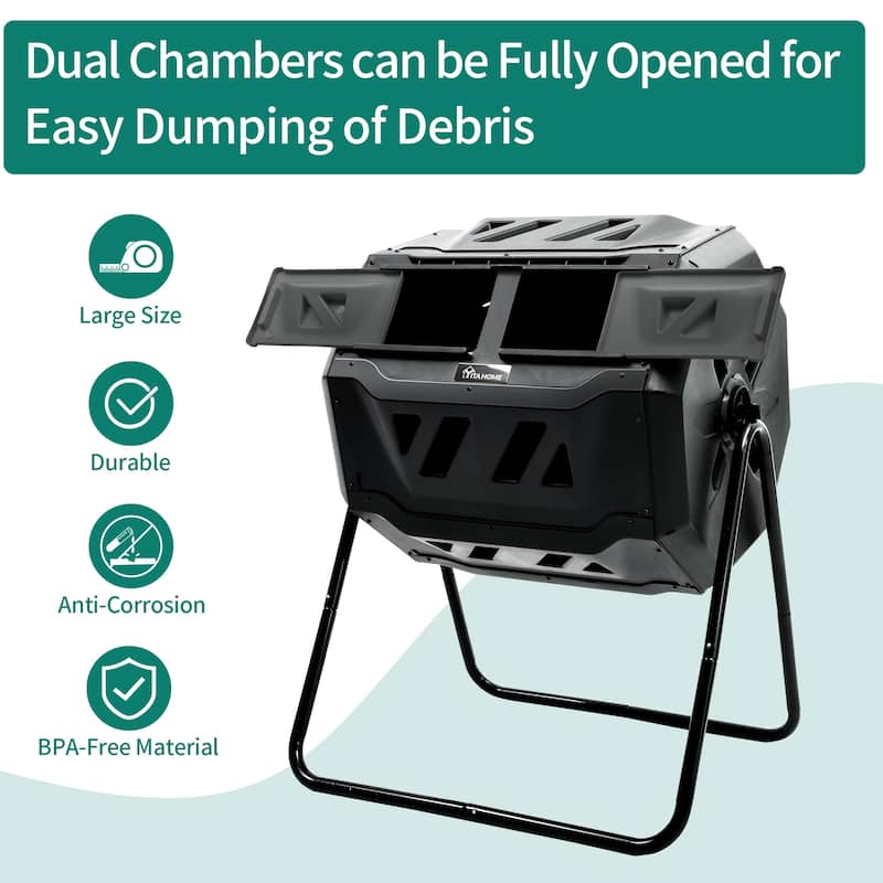 3 Gal. Plastic Outdoor Tumbler Composter
